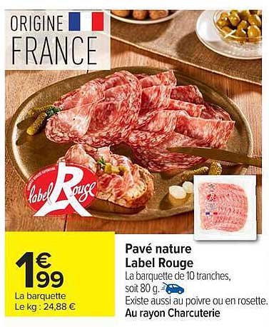 Pavé nature Label Rouge