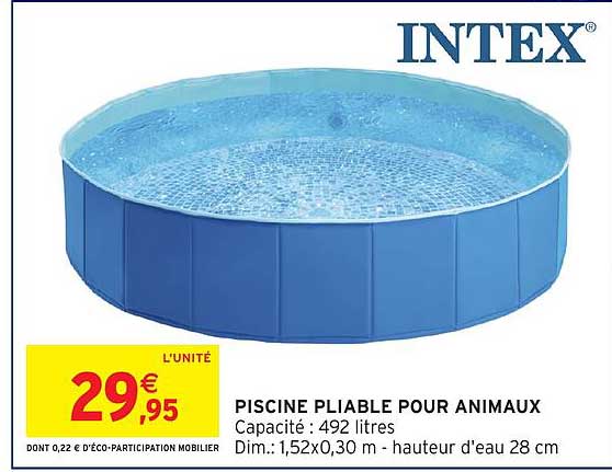 PISCINE PLIABLE POUR ANIMAUX