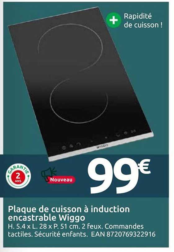Plaque de cuisson à induction encastrable Wiggo