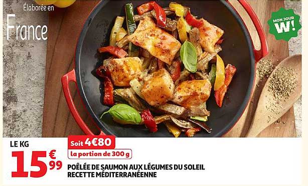 POÊLÉE DE SAUMON AUX LÉGUMES DU SOLEIL RECETTE MÉDITERRANÉENNE