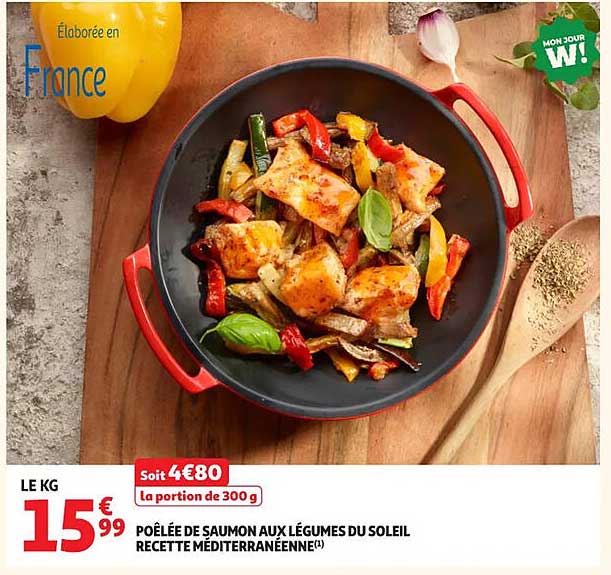 POÊLÉE DE SAUMON AUX LÉGUMES DU SOLEIL RECETTE MÉDITERRANÉENNE(4)