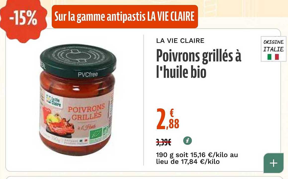 Poivrons grillés à l'huile bio