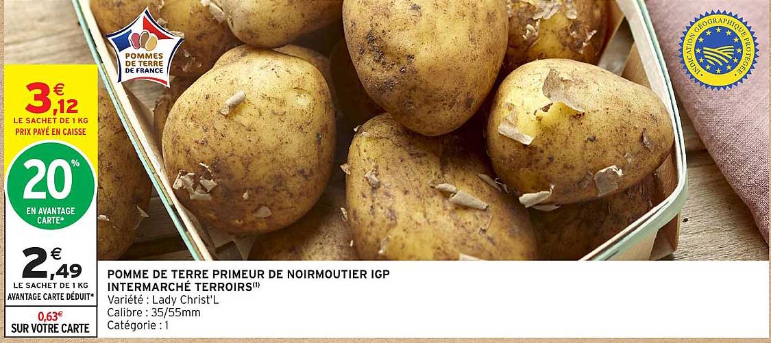 POMME DE TERRE PRIMEUR DE NOIRMOUTIER IGP INTERMARCHÉ TERROIRS(1)