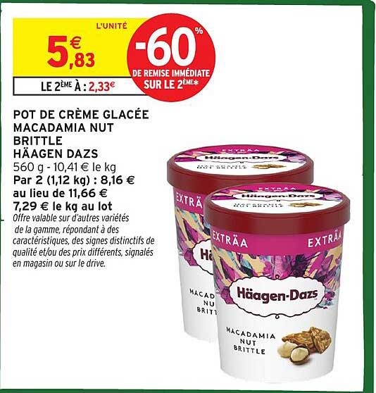 POT DE CRÈME GLACÉE MACADAMIA NUT BRITTLE HÄAGEN-DAZS