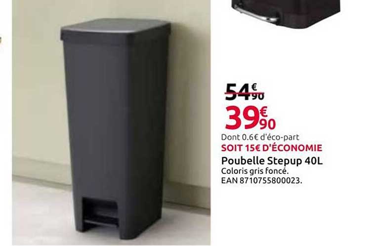Poubelle Stepup 40L