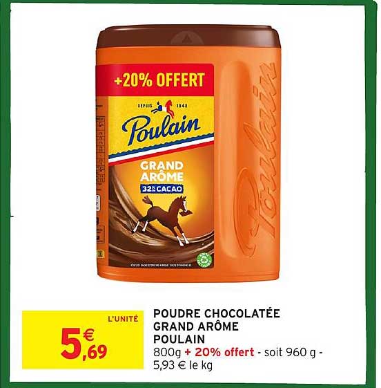 POUDRE CHOCOLATÉE GRAND ARÔME POULAIN