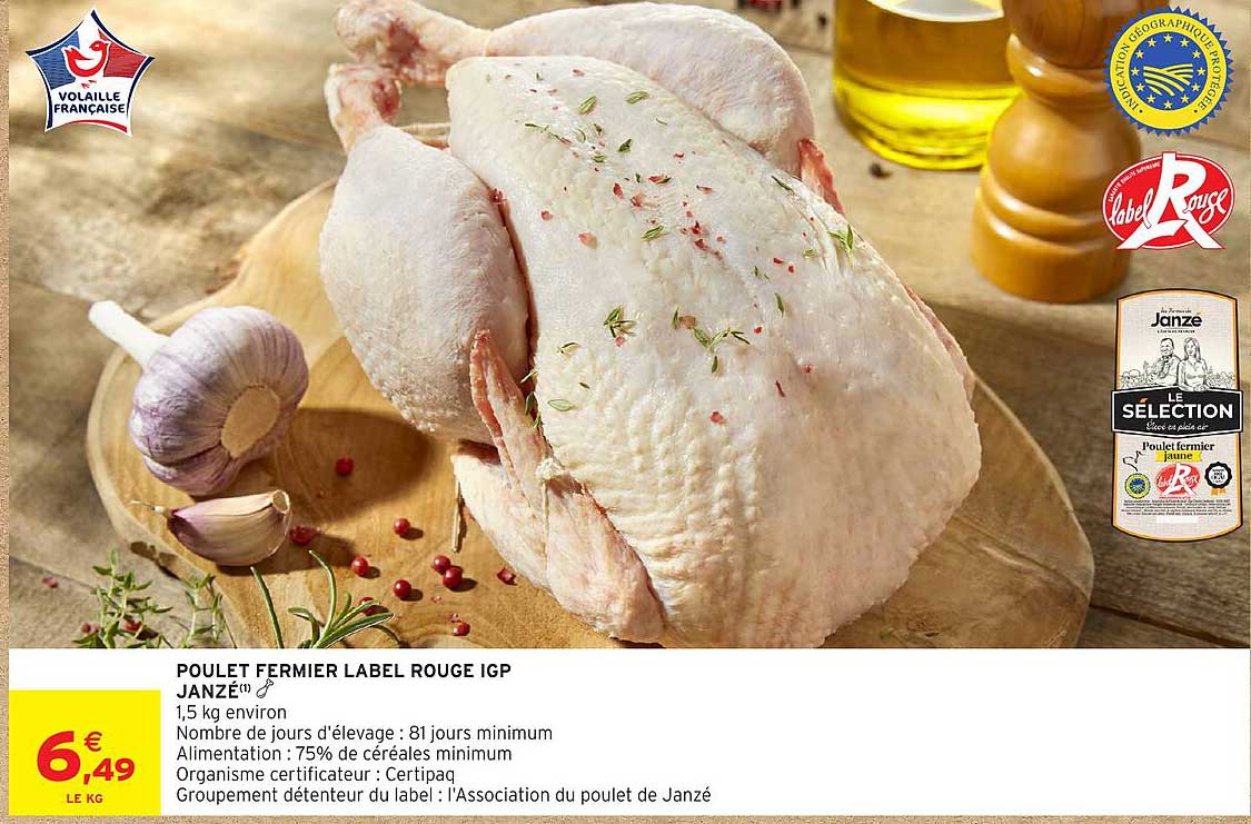 POULET FERMIER LABEL ROUGE IGP JANZÉ