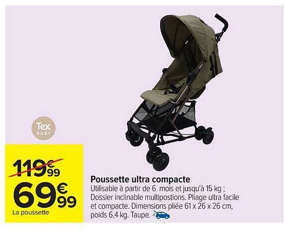 Poussette ultra compacte