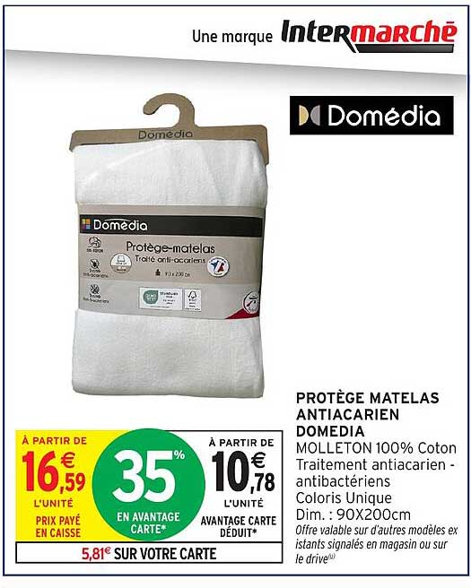 PROTÈGE MATELAS ANTIACARIEN DOMEDIA
