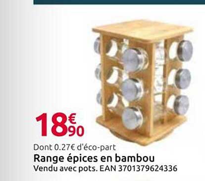 Range épices en bambou