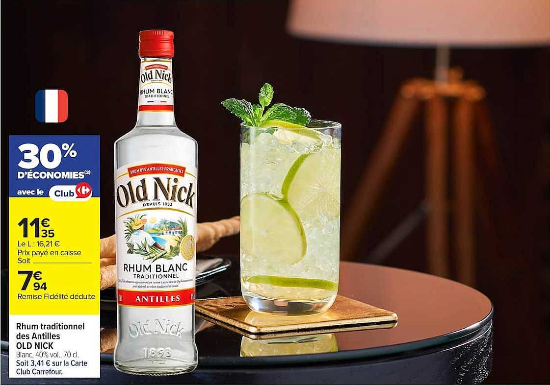 Rhum traditionnel des Antilles OLD NICK