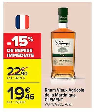 Rhum Vieux Agricole de la Martinique CLÉMENT