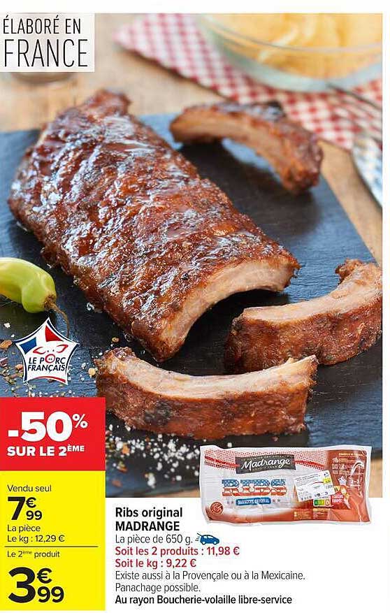 Ribs original MADRANGE