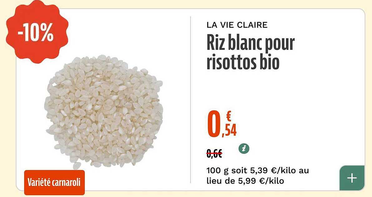 Riz blanc pour risottos bio