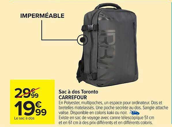 Sac à dos Toronto CARREFOUR