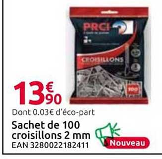 Sachet de 100 croisillons 2 mm