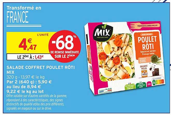 SALADE COFFRET POULET RÔTI MIX