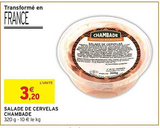 SALADE DE CERVELAS CHAMBADE