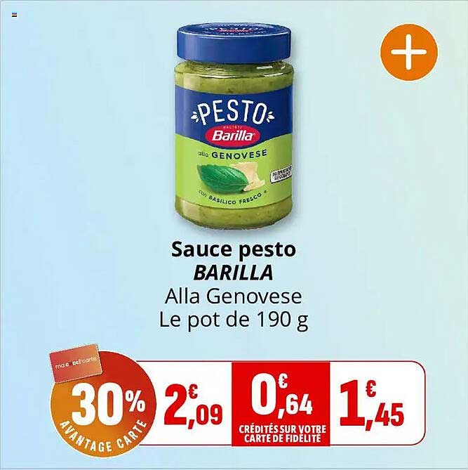 Sauce pesto BARILLA Alla Genovese Le pot de 190 g