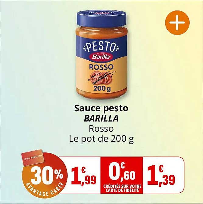 Sauce pesto BARILLA Rosso Le pot de 200 g