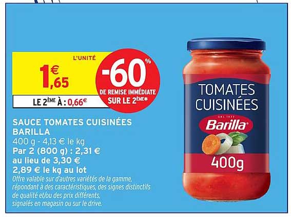 SAUCE TOMATES CUISINÉES BARILLA