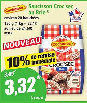 Saucisson Croc’sec au Brie