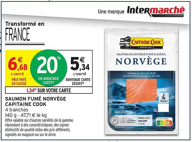 SAUMON FUMÉ NORVÈGE CAPITAINE COOK