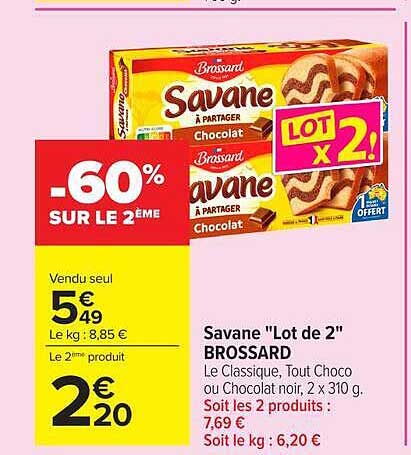 Savane "Lot de 2" BROSSARD