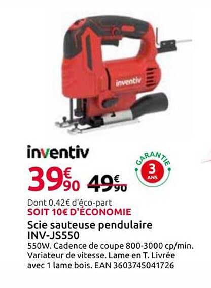 Scie sauteuse pendulaire INV-JS550