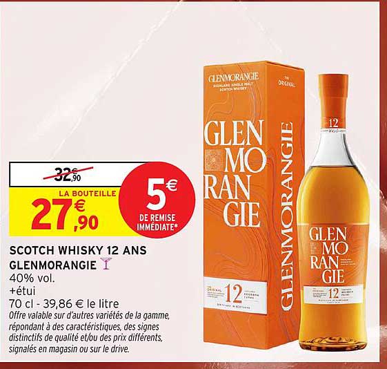 SCOTCH WHISKY 12 ANS GLENMORANGIE
