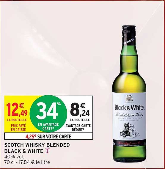 SCOTCH WHISKY BLENDED BLACK & WHITE