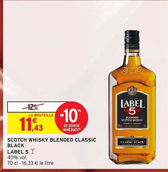 SCOTCH WHISKY BLENDED CLASSIC BLACK LABEL 5