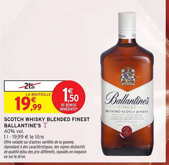 SCOTCH WHISKY BLENDED FINEST BALLANTINE'S