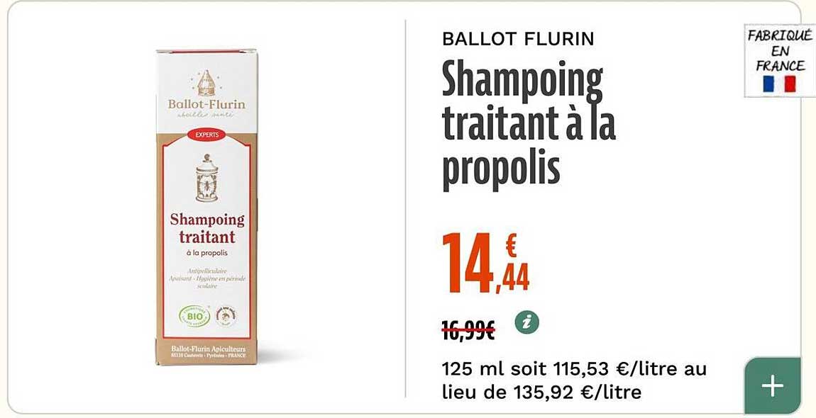 Shampoing traitant à la propolis