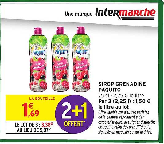SIROP GRENADINE PAQUITO