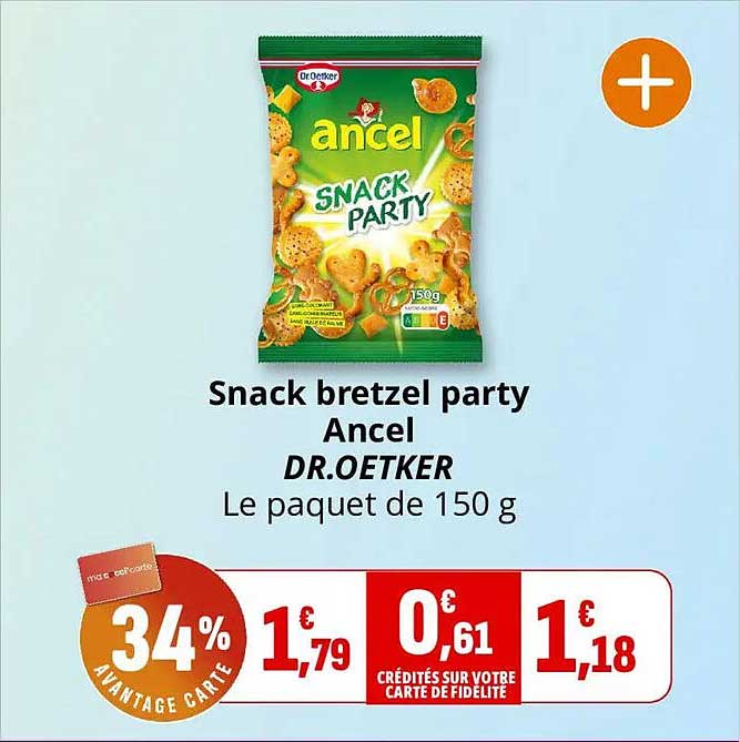Snack bretzel party Ancel DR.OETKER Le paquet de 150 g