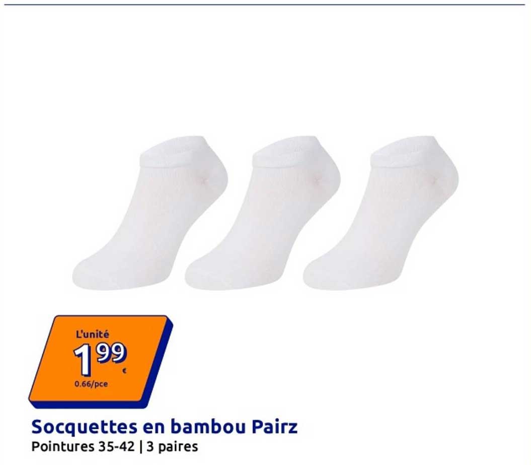 Socquettes en bambou Pairz