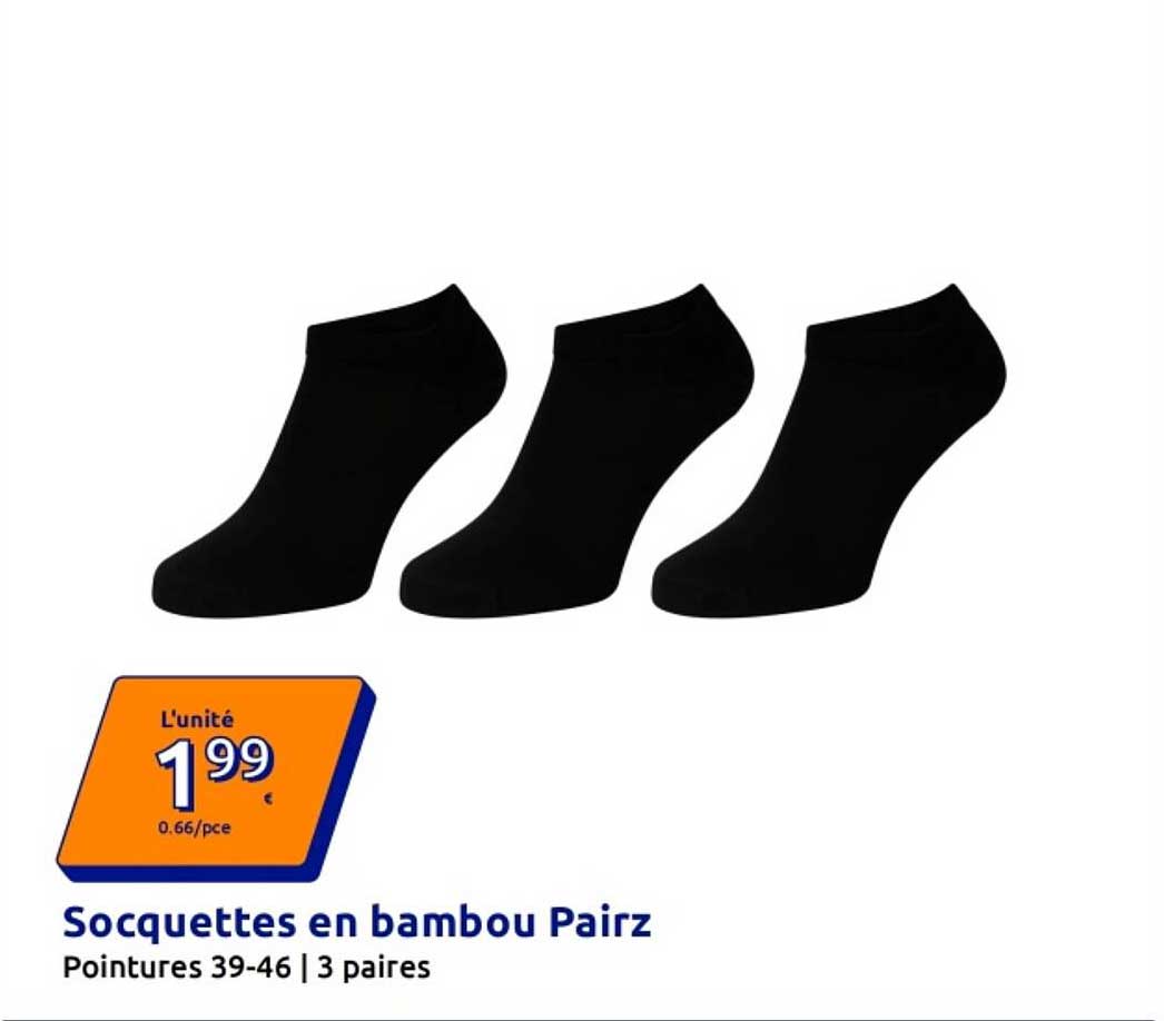 Socquettes en bambou Pairz
