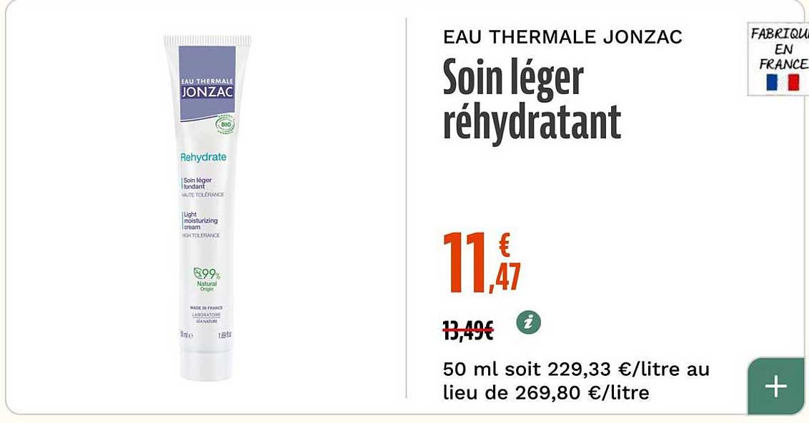 Soin léger réhydratant