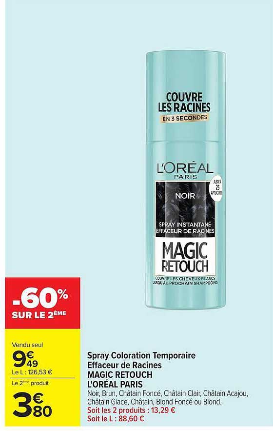 Spray Coloration Temporaire Effaceur de Racines MAGIC RETOUCH L'ORÉAL PARIS