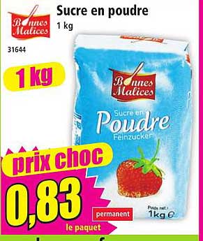 Sucre en poudre 1 kg