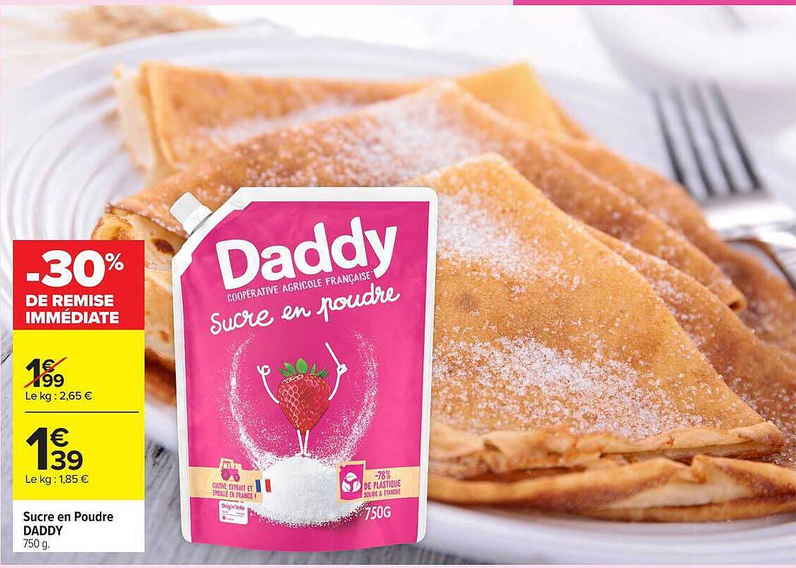 Sucre en Poudre DADDY 750 g