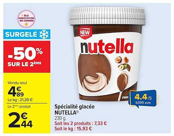 SURGELÉ -50% SUR LE 2ÈME