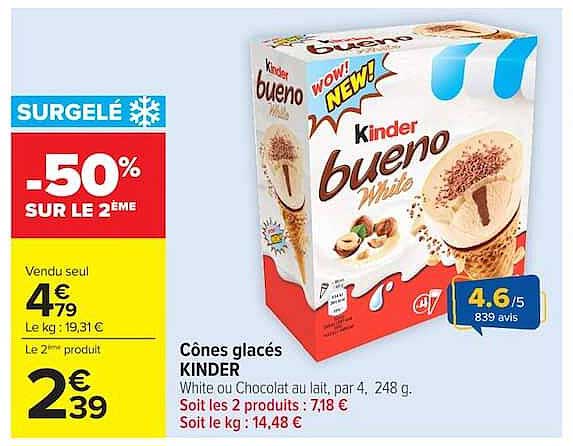 SURGELÉ -50% SUR LE 2ÈME