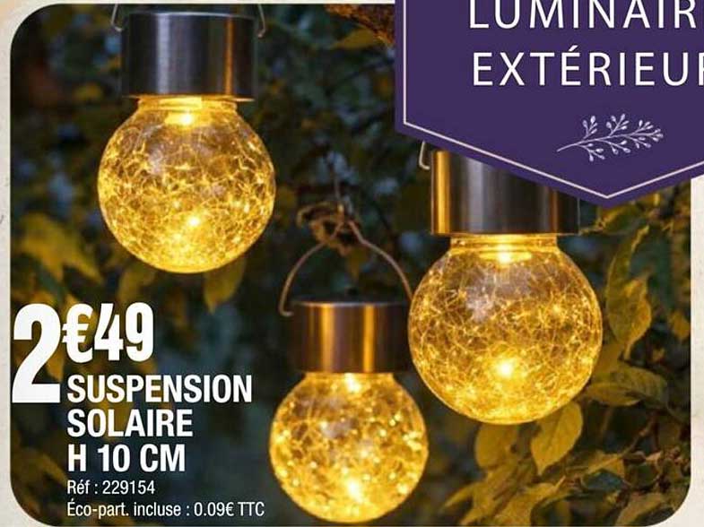 SUSPENSION SOLAIRE H 10 CM