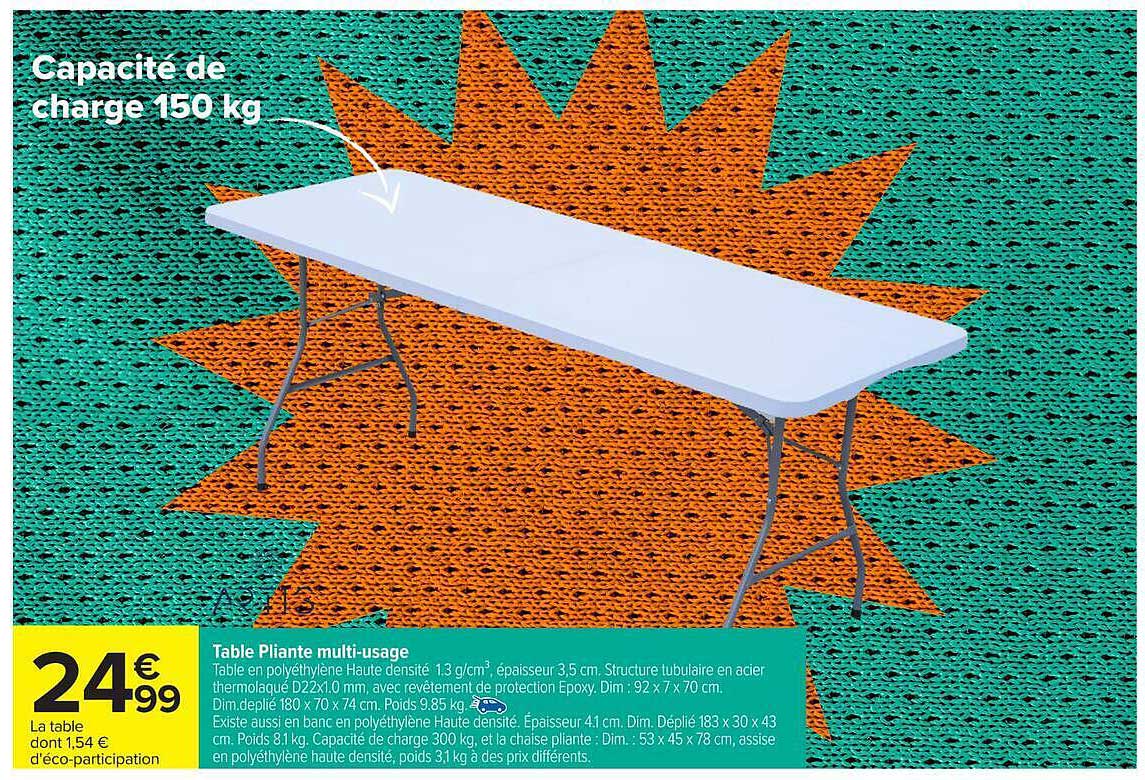 Table Pliante multi-usage
