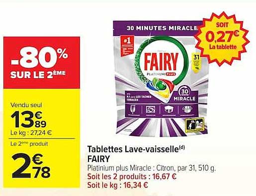 Tablettes Lave-vaisselle FAIRY