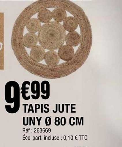 TAPIS JUTE UNY Ø 80 CM