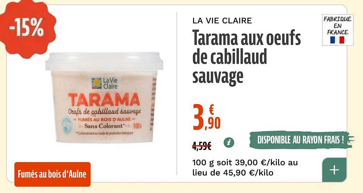 Tarama aux oeufs de cabillaud sauvage