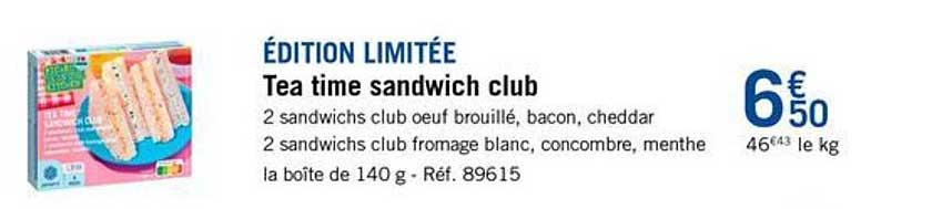 Tea time sandwich club